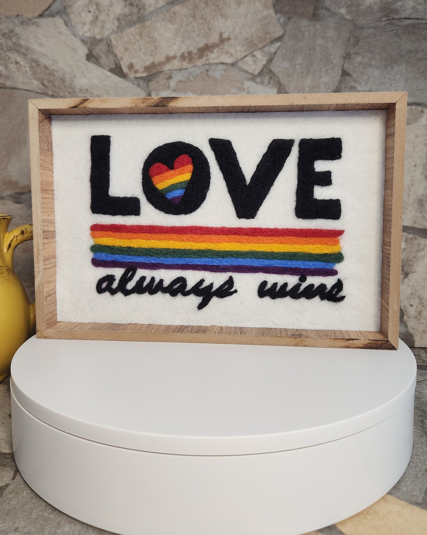 Embrace: Love Without Bounds: 'Love Always Wins' Wall Decoration