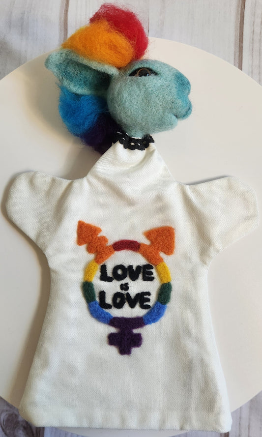 Rainbow and Punk: Finger Puppets for Creative Expression and Playful Fun_ Blue