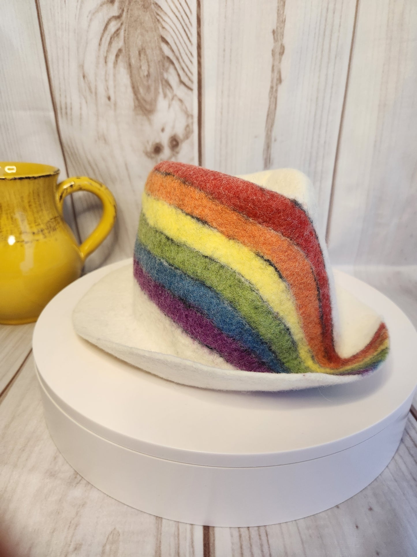 Stylish Rainbow Felt Hat for All Occasions