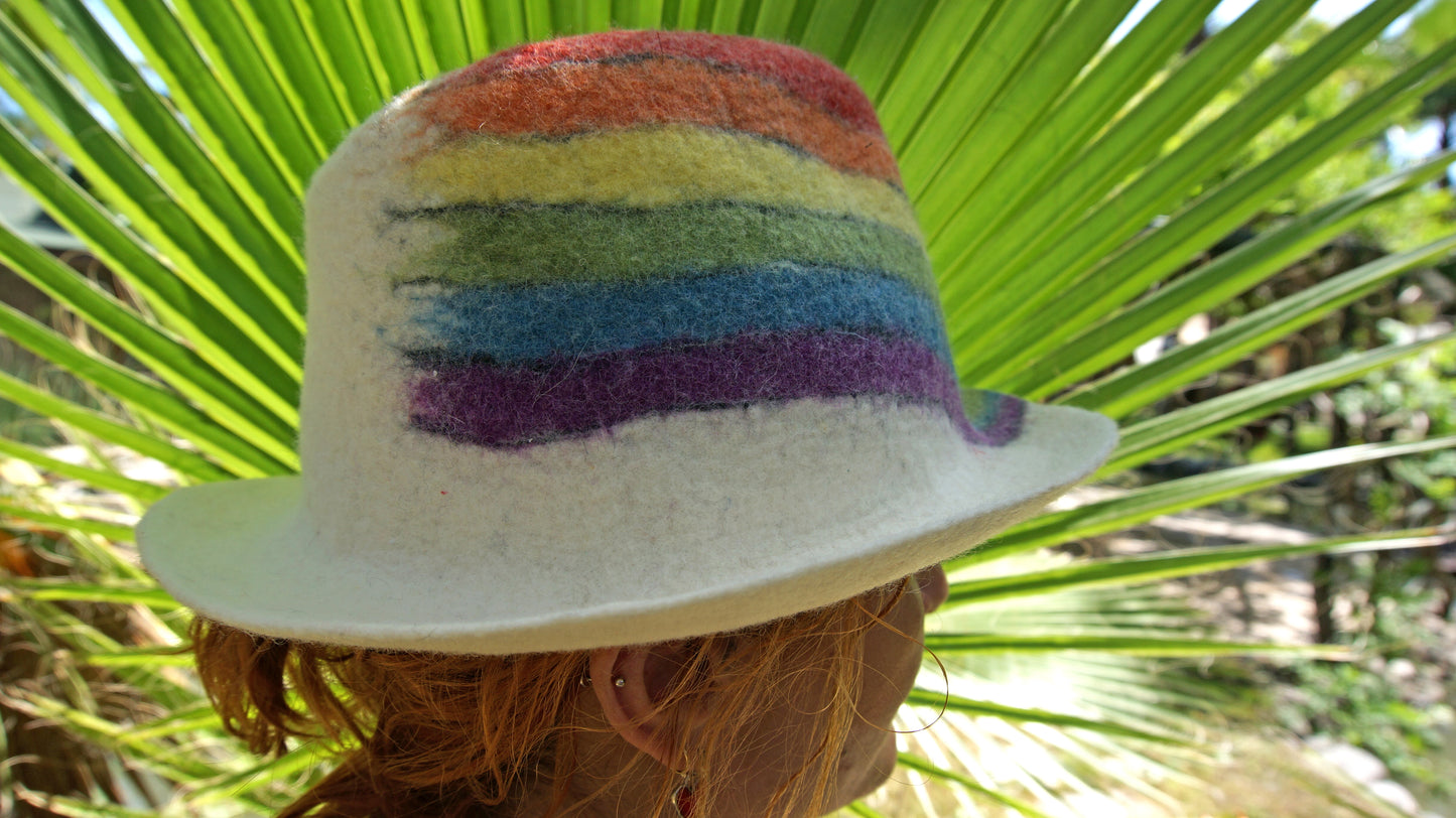 Stylish Rainbow Felt Hat for All Occasions