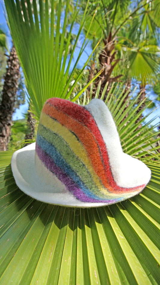 Stylish Rainbow Felt Hat for All Occasions