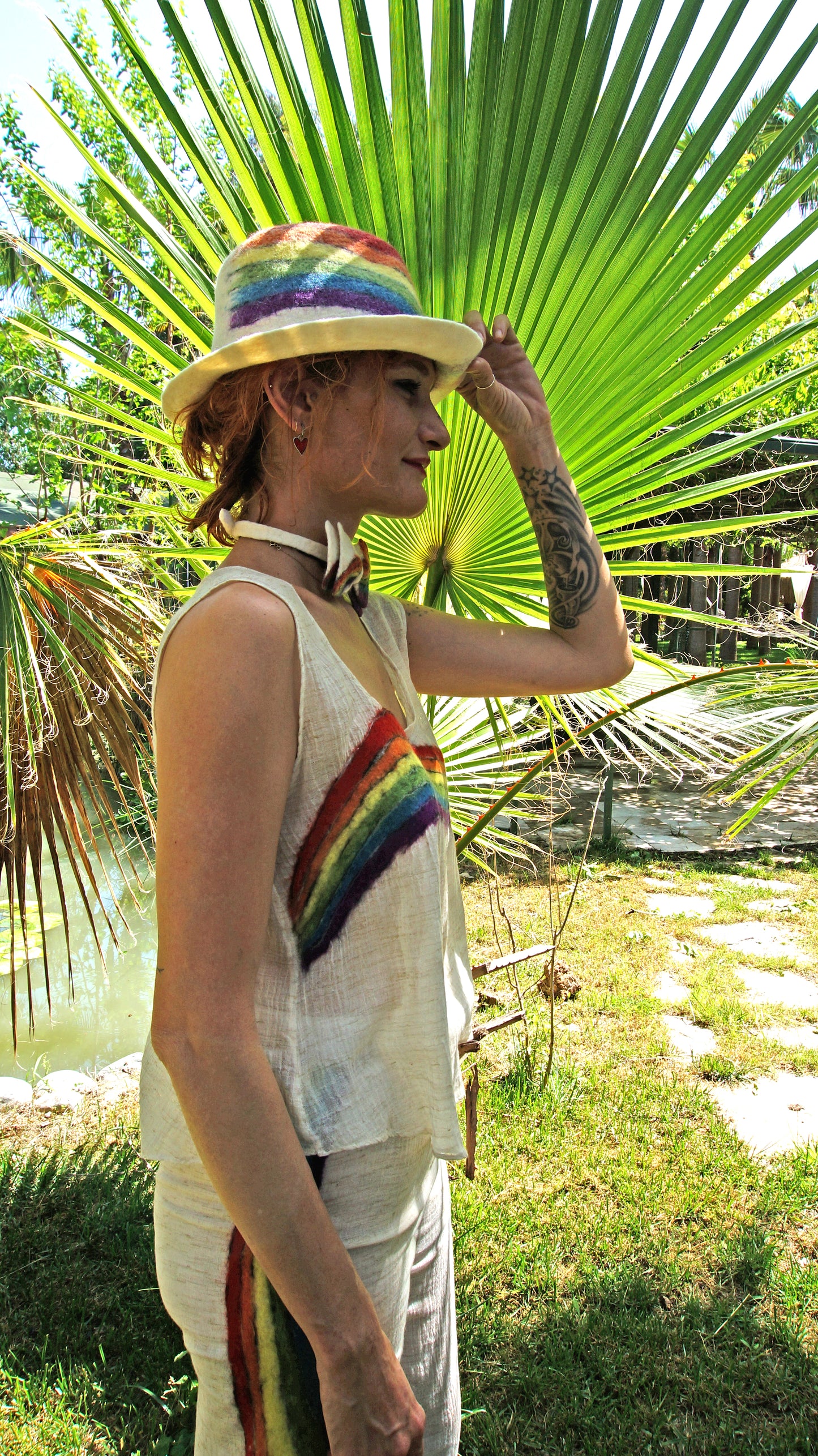 Stylish Rainbow Felt Hat for All Occasions