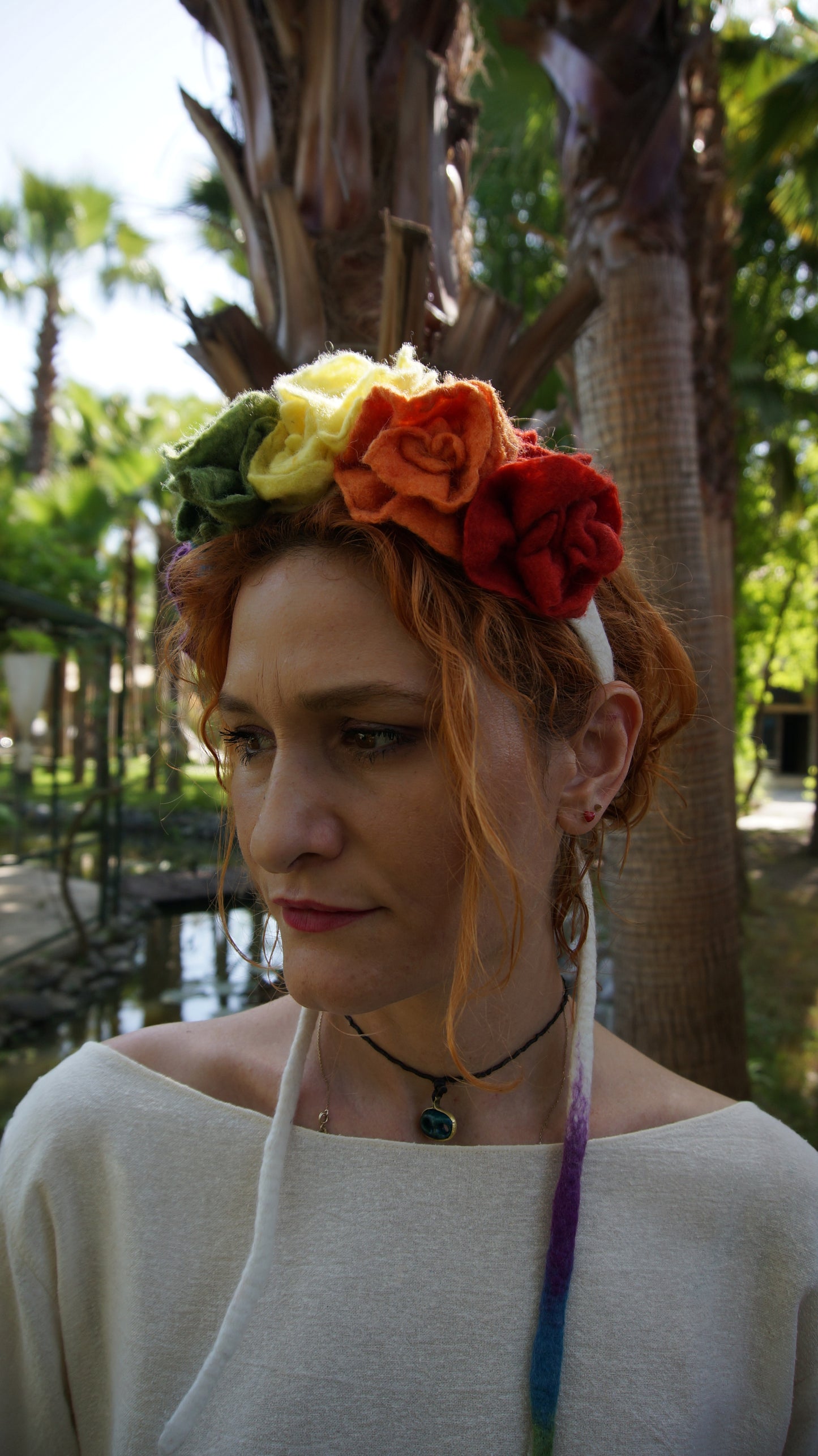 Rainbow Royalty Crown Flower Headband