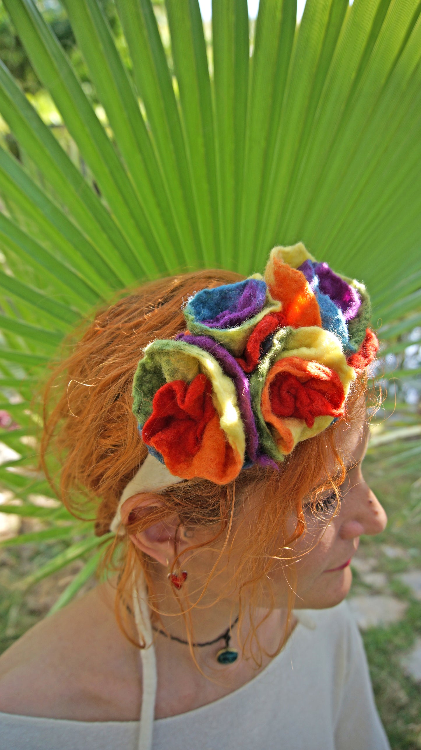 Rainbow Royalty Crown Flower Headband