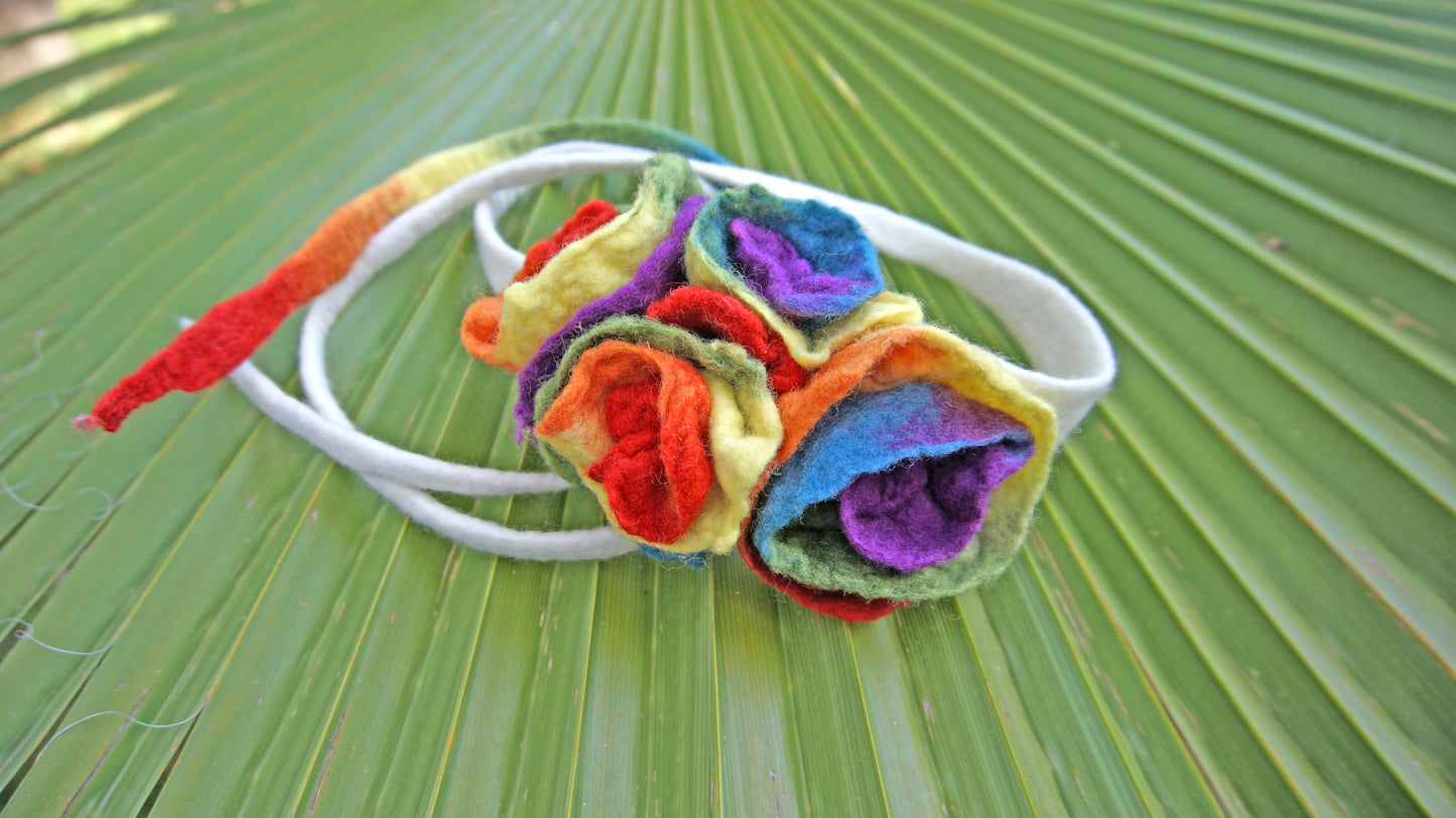 Rainbow Royalty Crown Flower Headband