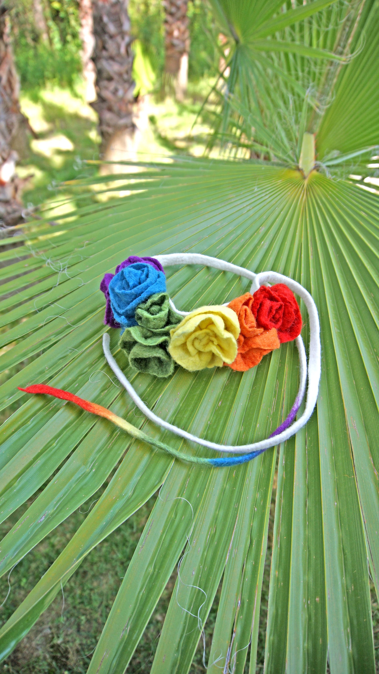 Rainbow Royalty Crown Flower Headband