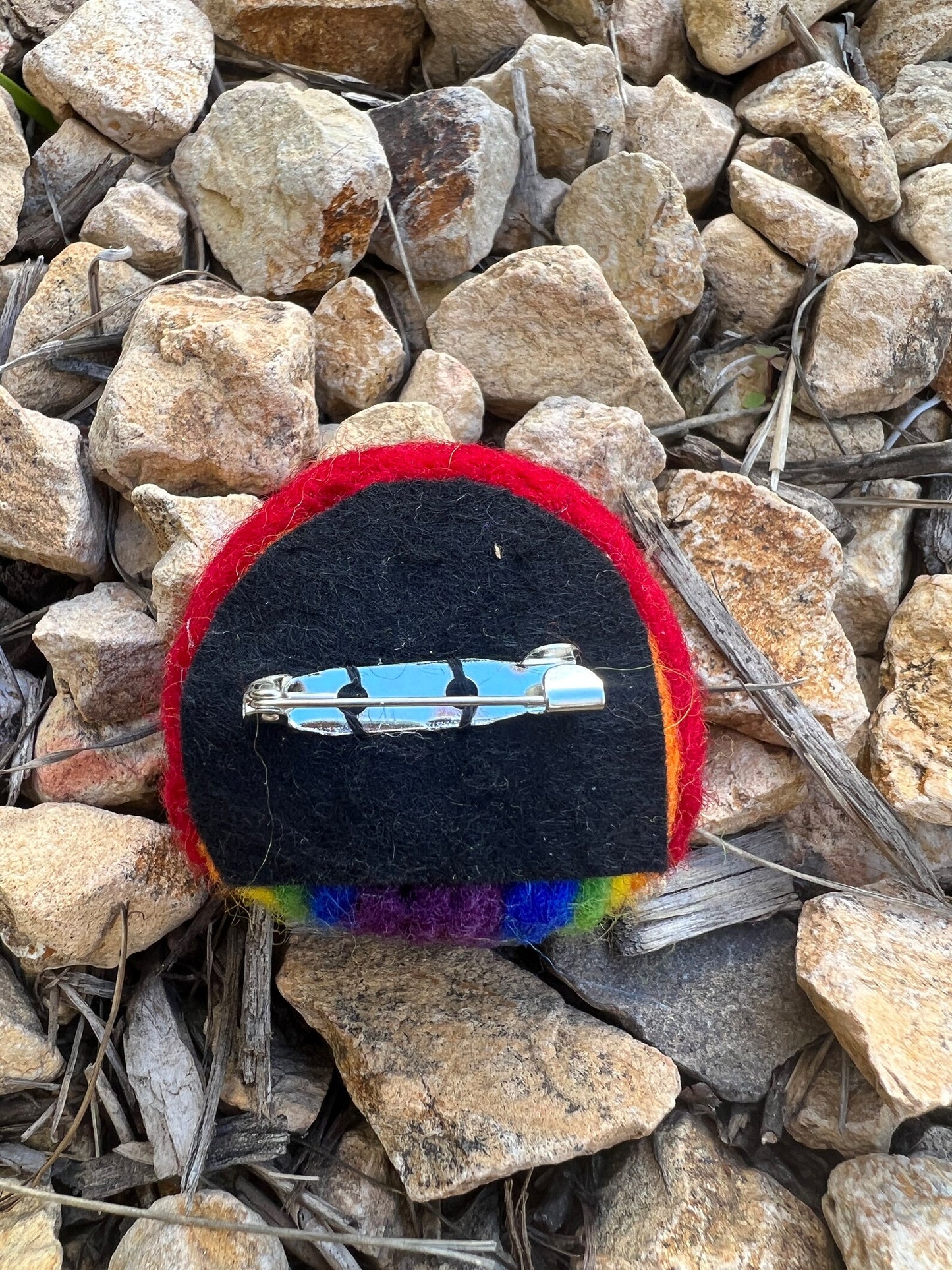 Rainbow Love: Handmade Felt Rainbow Pin for Wedding/Occasional Decoration